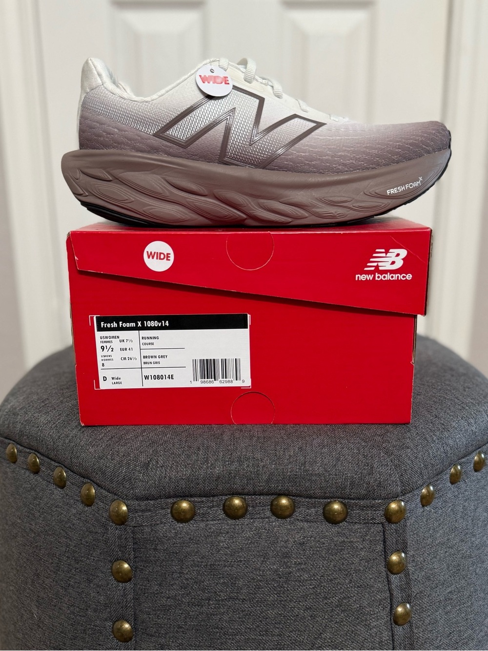 NWT New Balance Fresh Foam X 1080v14 Wide Taupe Greige Mushroom Women’s 9.5